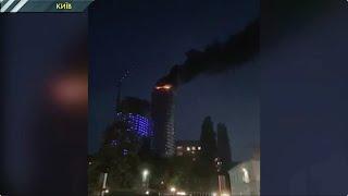Пожежа на висоті понад сто метрів, подробиці надзвичайної події у Києві