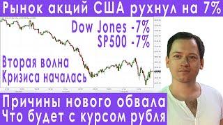 Обвал рынка акций США мировой кризис причины прогноз курса доллара евро рубля нефти на июль 2020