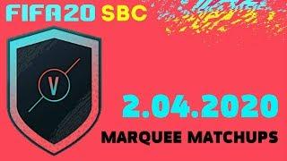 Центральные матчи 2 04 2020 SBC FIFA 20