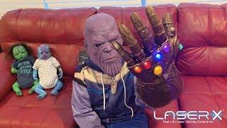 Thanos vs Star-Lord! Laser X Morph!