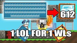 1 LOL FOR 1 WLs | RIP DLS!? | GONE WRONG! | Funny Moments | - Growtopia