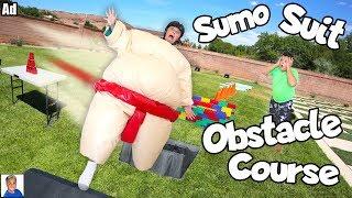 SUMO SUIT Obstacle Course Challenge!!
