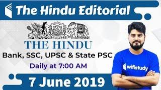 7:00 AM - The Hindu Editorial Analysis by Vishal Sir | 7 June 2019 | Bank, SSC, UPSC & State PSC