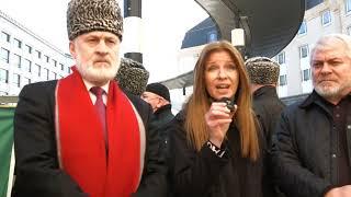 Брюссель  Марш в поддержку Украины  Чеченцы Европы готовы защищать Украину от русских агрессоров