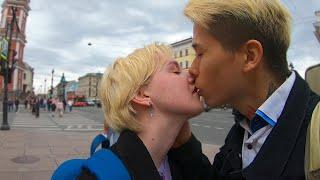 Kissing Prank: Игра на Поцелуй. Развод на Поцелуй. Kissing Prank in Russia